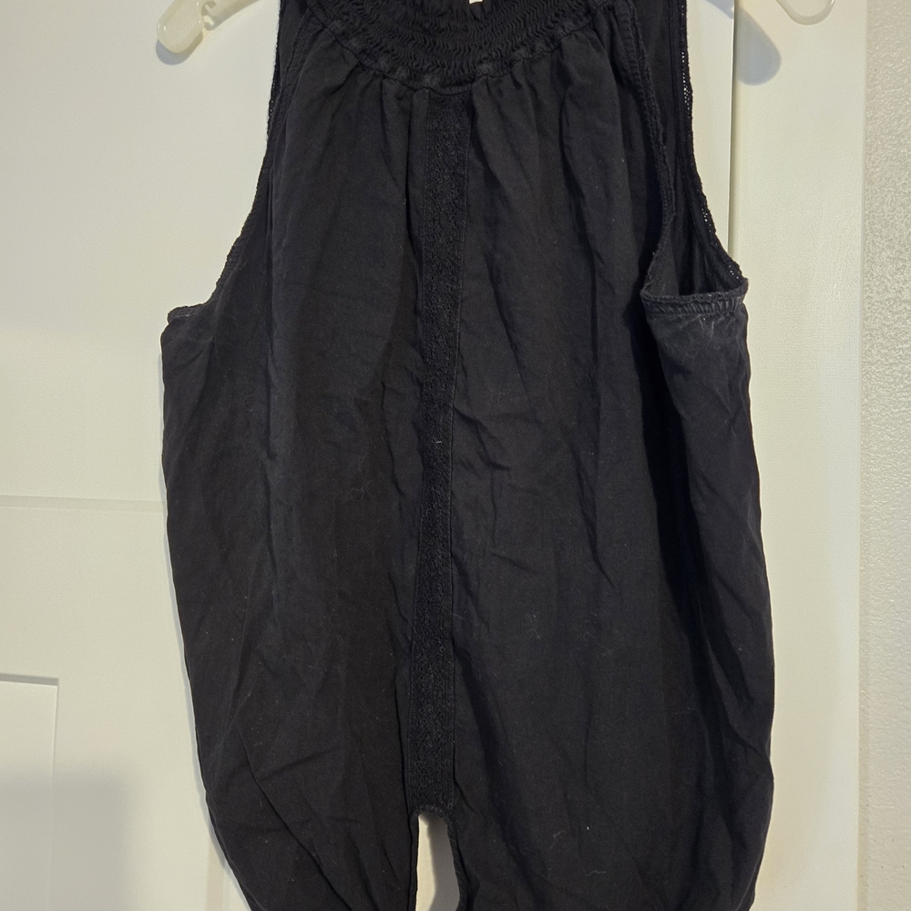 Red Haute Black Sleeveless Romper